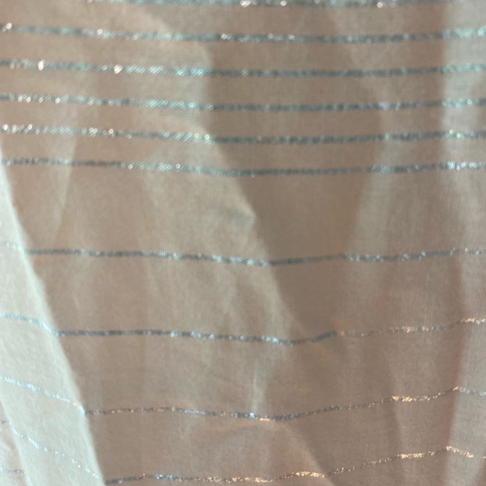 NWT Peyton & Parker Pink Silver Stripe Cotton Midi - Picture 5 of 10
